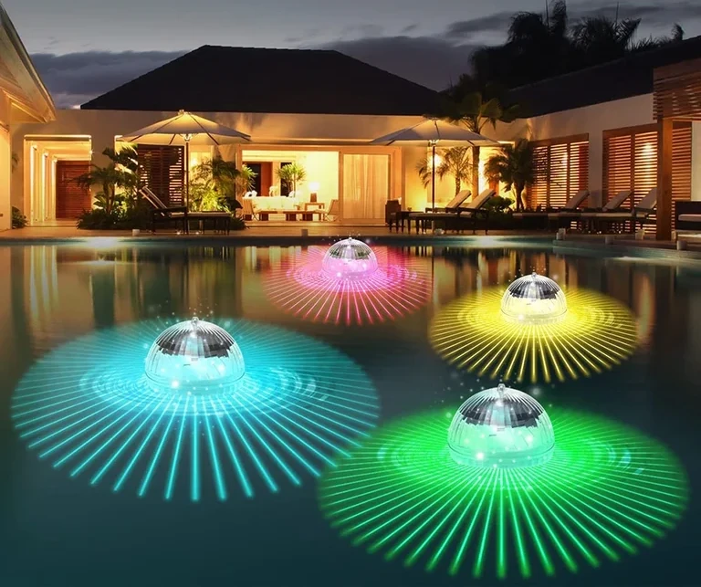 Colorful LED pool lighting