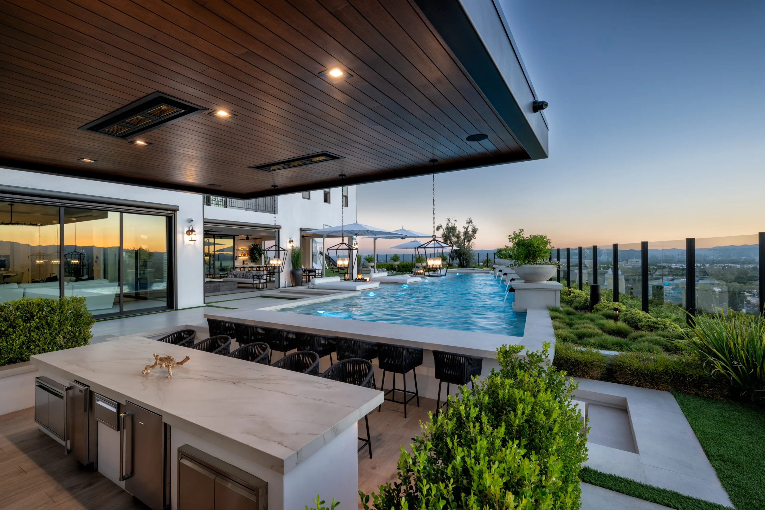 Modern custom residential swimming pool